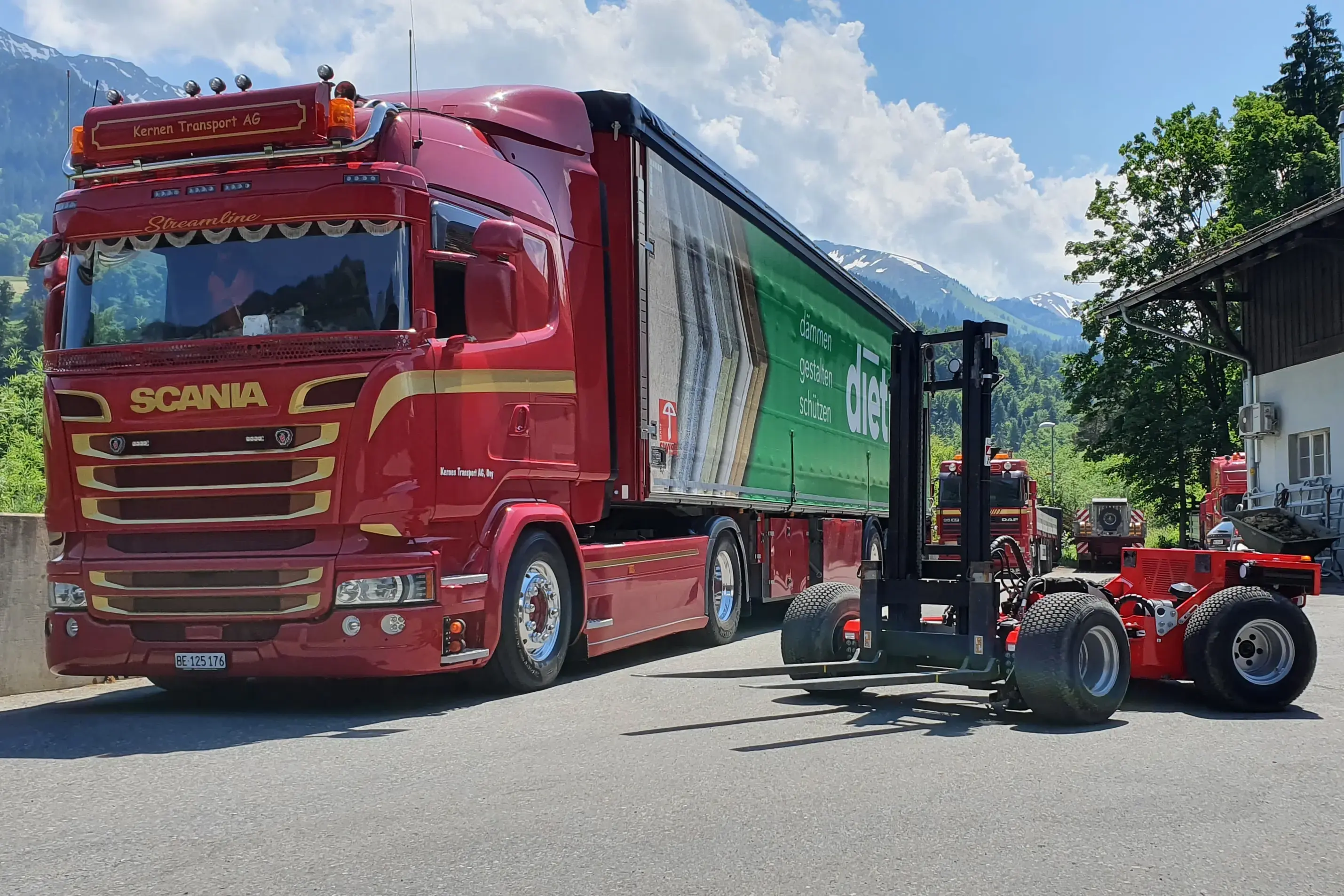 Mitnahmestapler und Kranablad